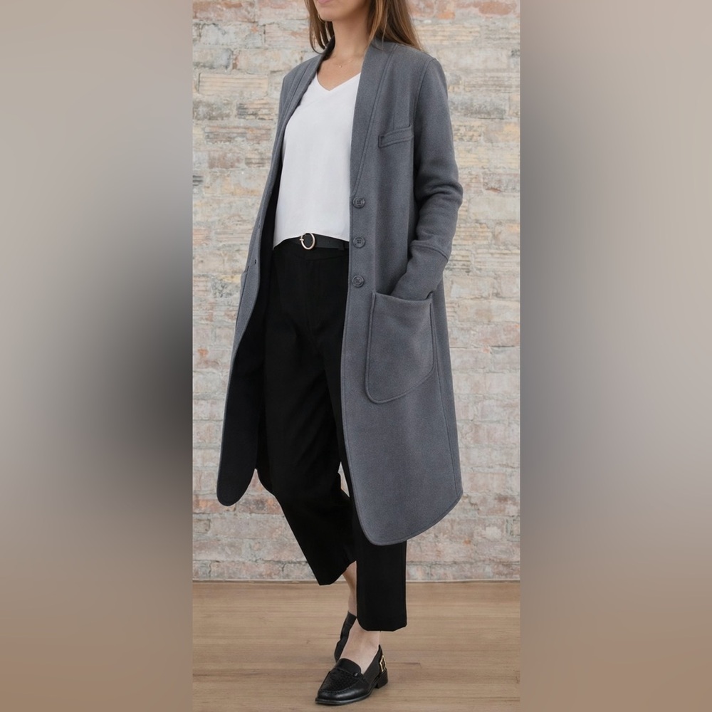 Rebecca King Grey Techno Jacket Refined Size Medium